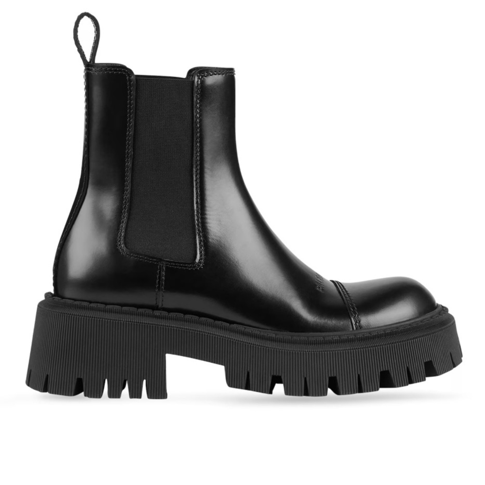 Balenciaga Tractor 20MM Black Leather Ankle Boots Size 35 (US 5) NWOB - Picture 4 of 16